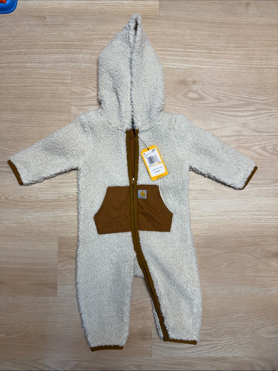 Carhartt Other - Carhartt Cream Sherpa One-Piece with Brown Trim